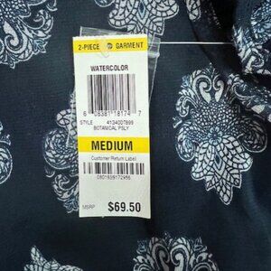 Navy Blue & White Pasley Blouse